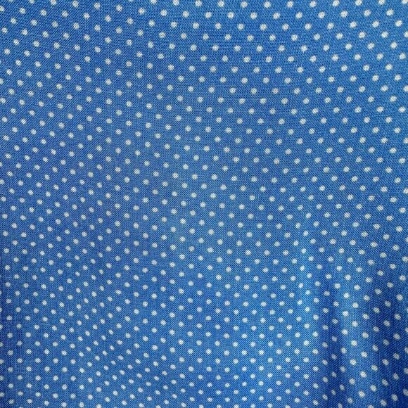 Skylar and Madison Blue Cut Out Tie Front Mini Dress White Microdot Size Small - Picture 2 of 7